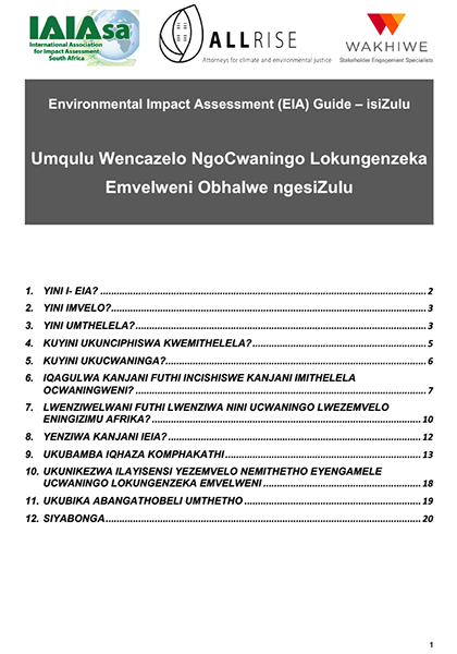 Environmental Impact Assessment (EIA) Guide – isiZulu